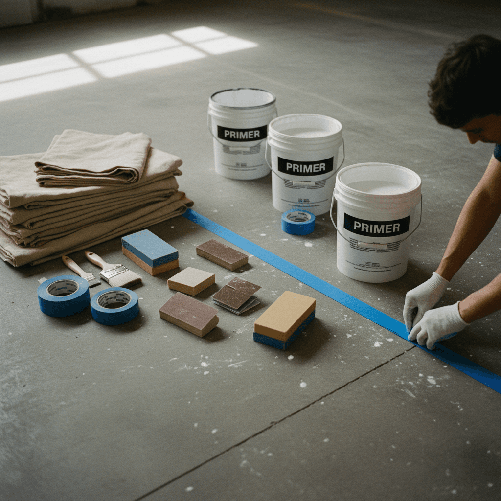 Professional prep work and surface preparation for painting